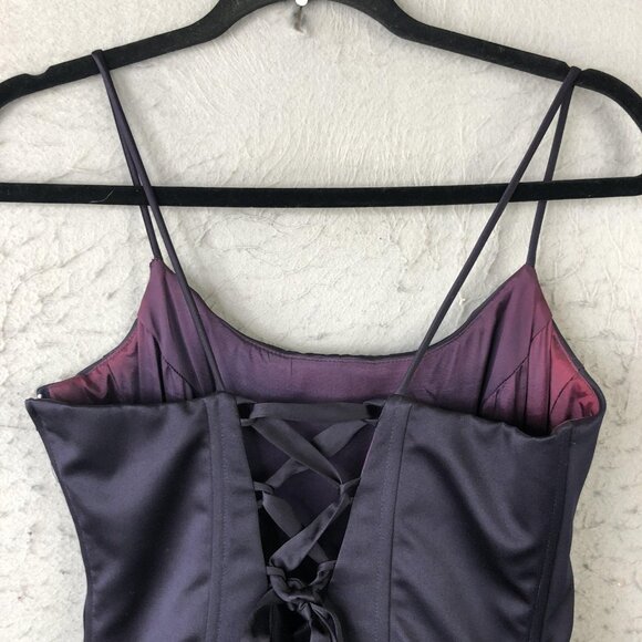 Scott McClintock Dress Womens 10 Formal Gown Spaghetti Strap Lace Up Back USA - Picture 11 of 16